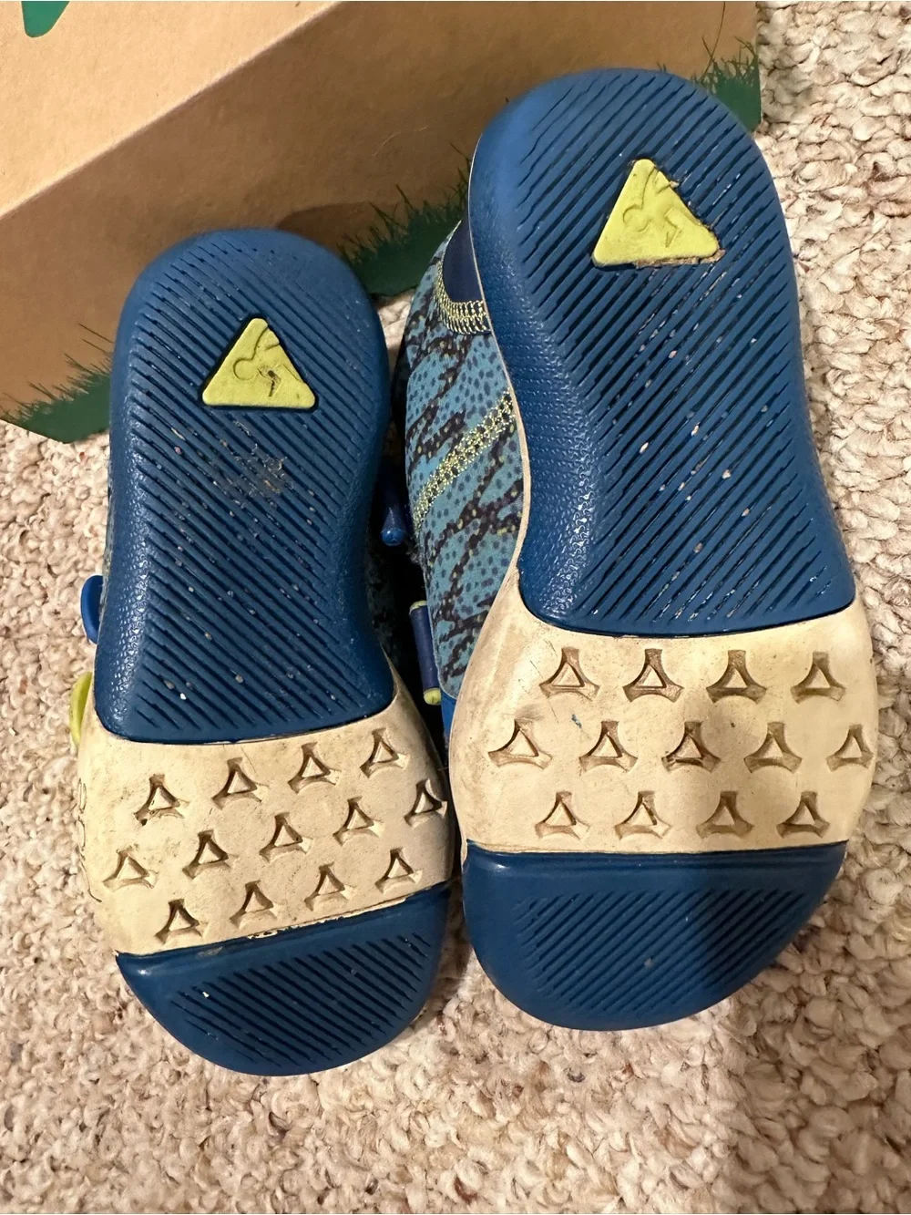 PLAE Kids Navy Patterned Velcro Sneakers